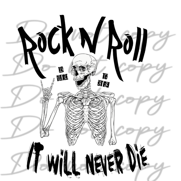 Rock and Roll It Will Never Die PNG File
