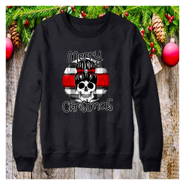 Merry Christmas Skull PNG File