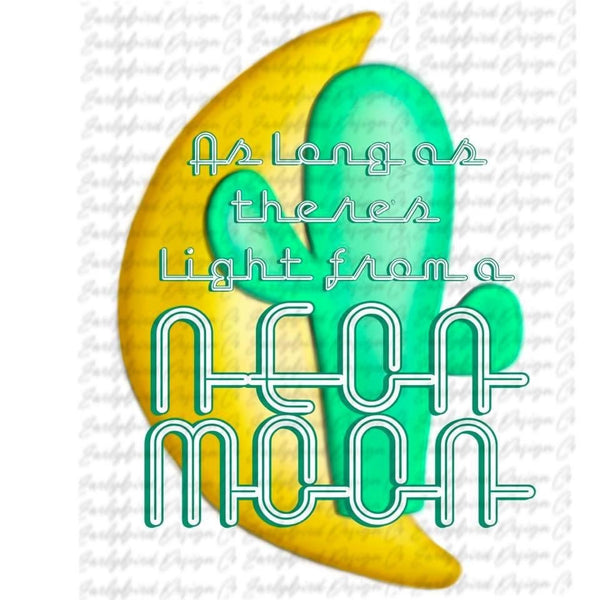 Neon Moon PNG File