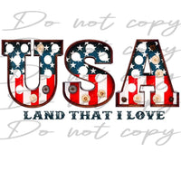 USA Land That I Love PNG File