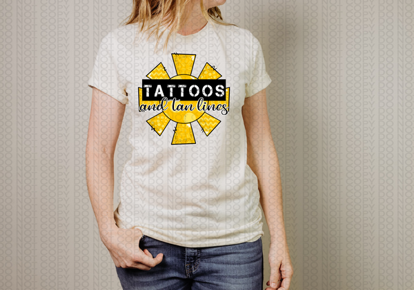 Tattoos and tan lines PNG