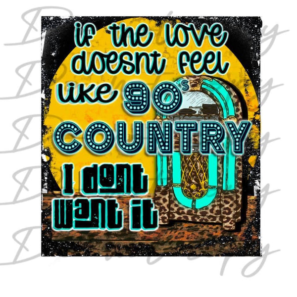 90s Country Love PNG