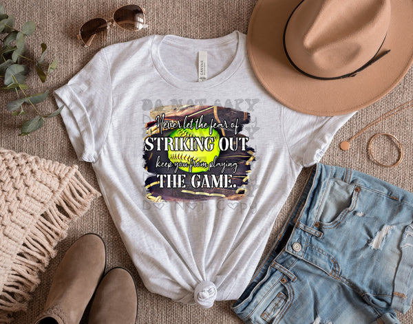 Fear of striking out softball PNG