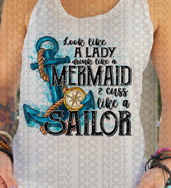 Drink like a Mermaid PNG